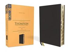 KJV, Thompson Chain-Reference Bible, Large Print, Art Gilded Edges, Red Letter, Thumb Indexed, Comfort Print (Black) 