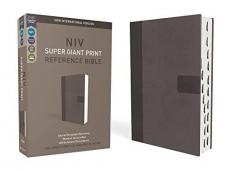 NIV Super Giant Print Reference Bible, Thumb Indexed, Comfort Print [Red Letter, Gray] 