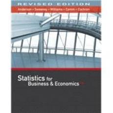 Statistics for Business and Economics - Webassign 13th