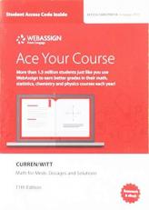 WebAssign Printed Access Card for Curren/Witt's Math for Meds: Dosages and Solutions, Single-Term 11th