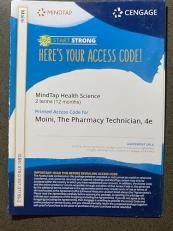 Pharmacy Technician: A Comprehensive Approach - MindTap (2 Terms) Instant Access