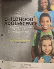 Childhood and Adolescence: Voyages in Development 7th Ed.