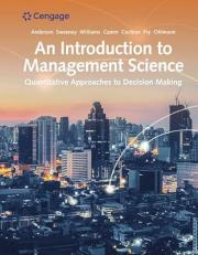 Introduction To Management Science - WebAssign (2 Term)