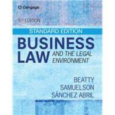 Business Law and Legal Environment - MindTap (1 Semester)