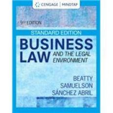 Business Law and Legal Environment - MindTap (1 Semester)