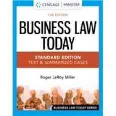 Business Law Today: Standard - MindTap Access Card 13th