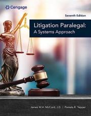 The Litigation Paralegal: a Systems Approach 7th