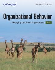 Organizational Behavior: Managing People and Organizations 14th