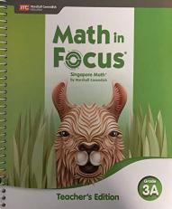 Math in Focus, Grade 3A Teacher's Edition, c. 2020, 9780358104780, 0358104785 Volume A 