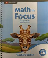 Math in Focus, Grade 4A Teacher's Edition, c. 2020, 9780358104803, 0358104807 Volume A 