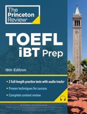 Princeton Review TOEFL IBT Prep with Audio/Listening Tracks, 18th Edition : 2 Practice Tests + Audio + Strategies and Review / for the New, Shorter TOEFL