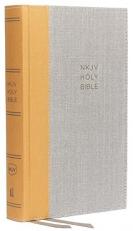 NKJV, Reference Bible, Personal Size Giant Print, Cloth over Board, Tan/Gray, Red Letter Edition, Comfort Print 