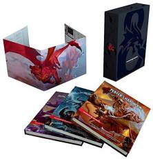 Dungeons and Dragons Core Rulebooks Gift Set (Special Foil Covers Edition with Slipcase, Player's Handbook, Dungeon Master's Guide, Monster Manual, DM Screen) 