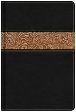 NKJV Reader's Bible, Black/Brown Tooled LeatherTouch 