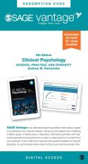 SAGE Vantage: Clinical Psychology: Science, Practice, and Diversity 6th