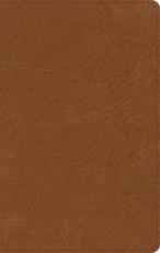 CSB Single-Column Personal Size Bible, Saddle Genuine Leather 