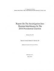 The Mueller Report on the Investigation into Russian Interference in the 2016 Presidential Election Volume II of II 