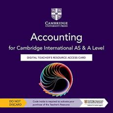 Cambridge International AS & A Level Accounting Digital Teacher's Resource Access Card 