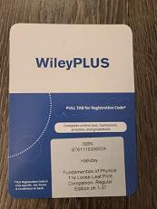 Fundamentals of Physics 11e WileyPLUS Learning Space Card Access Card