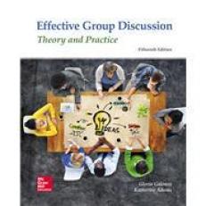 Effective Group Discussion: Theory and Practice 15th