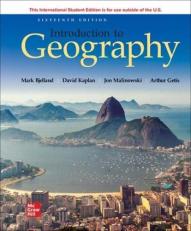 Introduction to Geography 16th Edition (International Edition) Textbook only