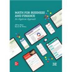 Connect Online Access for Math for Business and Finance: An Algebraic Approach 3rd