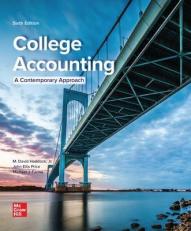 Loose Leaf for College Accounting (a Contemporary Approach) 6th