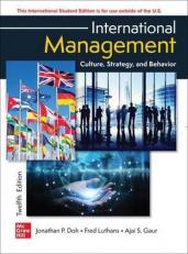 ISE International Management: Culture, Strategy, and Behavior 