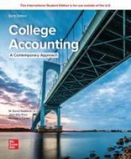 College Accounting (A Contemporary Approach) ISE (Paperback) 6th