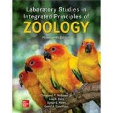 Laboratory Studies in Integrated Principles of Zoology 19th