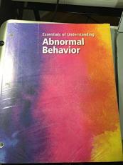 Essentials of Understanding Abnormal Behavior 3rd