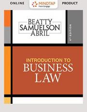 Introduction to Business Law - MindTap Access Card 6th