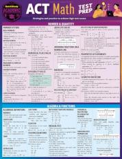 ACT Math Test Prep : A QuickStudy Laminated Reference Guide 