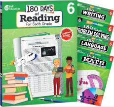 180 Days of Sixth Grade Practice, 6th Grade Workbook Set for Ages 10-12, Includes 5 Assorted Sixth Grade Workbooks to Practice Math, Reading, Grammar, ... Problem Solving Skills (180 Days of Practice)