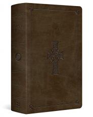 ESV Large Print Personal Size Bible (TruTone, Olive, Celtic Cross Design) 