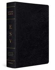 ESV Study Bible, Large Print (Genuine Leather, Black, Indexed) 