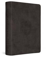 ESV Men's Study Bible (TruTone, Charcoal, Shield Design) 