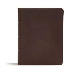 CSB Study Bible, Brown Genuine Leather : Faithful and True 