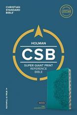 CSB Super Giant Print Reference Bible, Teal LeatherTouch, Indexed 