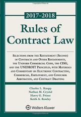 Rules of Contract Law, 2017-2018 Statutory Supplement 