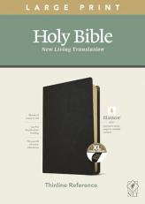 NLT Large Print Thinline Reference Bible, Filament Enabled (Genuine Leather, Black, Indexed, Red Letter) 