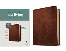 NLT Wide Margin Bible, Filament Enabled (LeatherLike, Dark Brown Palm, Red Letter) 