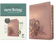 NLT Compact Giant Print Bible, Filament Enabled (LeatherLike, Rose Metallic Peony, Indexed, Red Letter) 