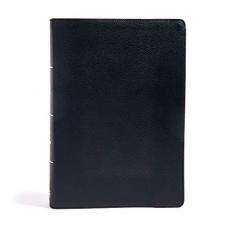 KJV Super Giant Print Reference Bible, Black Genuine Leather, Indexed 