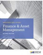 Investment Real Estate : Finance and Asset Management 