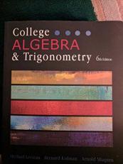 College Algebra & Trigonometry 6/e