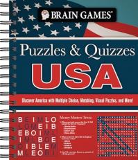 Brain Games - Puzzles and Quizzes - USA : Discover America with Multiple Choice, Matching, Visual Puzzles, and More! 