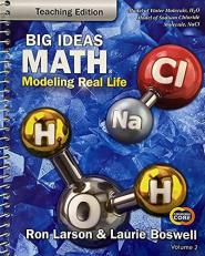 Big Ideas Math; Modeling Real Life, Grade 5 Volume 2, Teacher Edition, c. 2019, 9781642085594, 1642085596