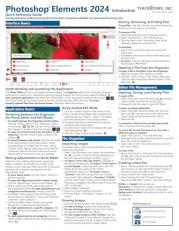 Photoshop Elements 2024 Introductory Quick Reference Guide Laminated Cheat Sheet 