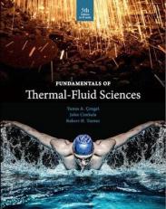 Fundamentals Of Thermal Fluid Science In SI Units 5th